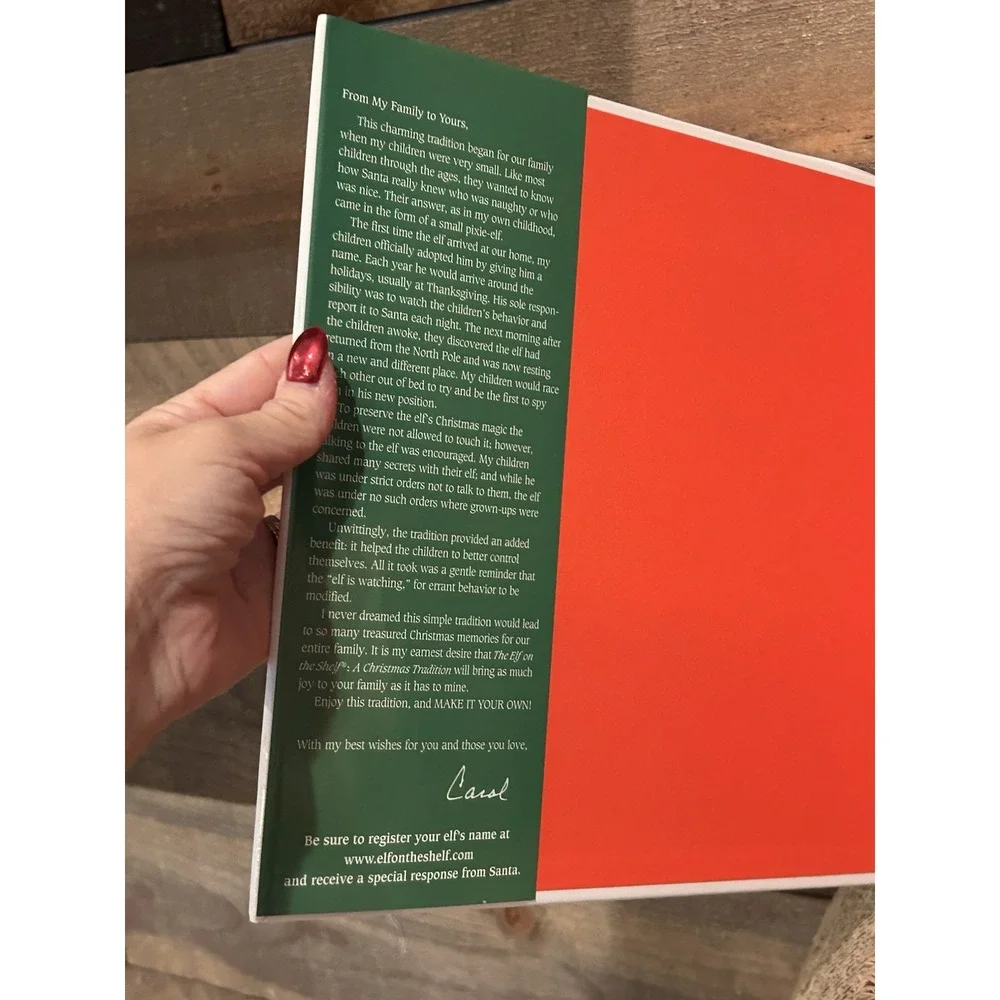 GIRL Elf on the Shelf A Christmas Tradition Book ONLY kids Hardcover Book‎
